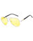 TJUTR Polarisierte Nachtsichtbrille für Autofahrer Retro Antiblendung Nachtfahrbrille Metallrahmen mit UV 400 Schutz