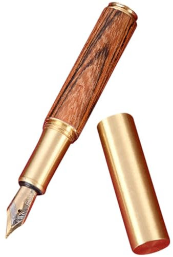 Operitacx Stift Kalligraphie-füllfederhalter Nachfüllbarer Füllfederhalter Patronenfüllfederhalter Gefälligkeit Für Geburtstagsfeiern Tintenschreiber Sandelholz Mini Feiner Tipp Student