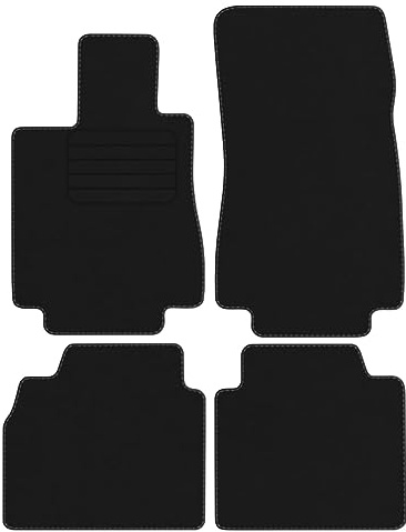 Velourmattenset für Mercedes S-Klasse W220 Lang Bj. 1998 – 2005 Basic Mit Absatzschoner Passform Neu Veloursfussmatten Automatten