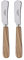 Sabre Paris | Lot de 2 Tartineurs 14 cm Lavandou couleur bois d'olivier. Couverts en Acier Inoxydable et manche en véritable bois d'olivier. Idéal pour tapenades, pâte à tartiner…