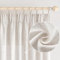 EMEMA Gardinen Vorhänge Leinenvorhang mit Kräuselband Voile Vorhang Leinenoptik Modern Halbtransparent für Wohnzimmer Dekoschal Küchengardinen Schlaufenschal Schlafzimmer Weiß 140 x 260 cm
