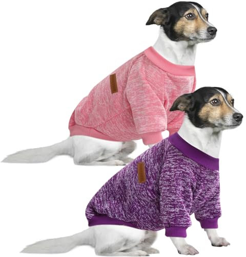 HuaLiSiJi 4XL Hundepullover Grosse Hunde Sweatshirt Kapuzenpullis für Große Hunde, Warm und Leicht, Mit Einer Weichen Textur, Elastizität Leicht zu Tragen (Pink+Lila)