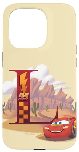 Hülle für iPhone 15 Pro Disney & Pixar Alphabet Monogramm Buchstabe L Lightning McQueen