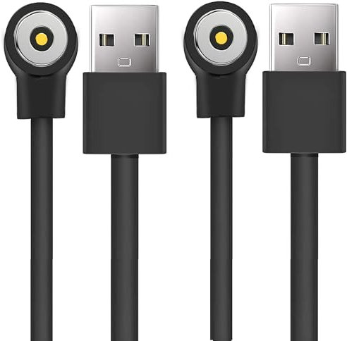 Blueshaweu Compatible LVTEL Smart Ring Chargeur, Chargeur de Remplacement magnétique Compatible LVTEL R8 Smart Ring (2 Packs-Noir)