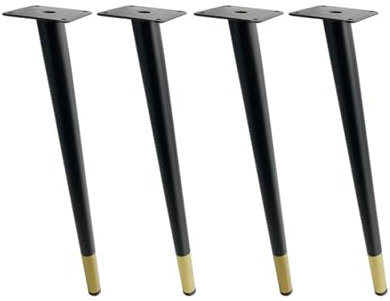 4 pièces pieds de meubles en métal hauteur 40-55 cm pieds de canapé coniques droits for armoire de salle de bain lit chaise Table basse pieds de remplacement Cheerfully ( Color : GB-B-50CM-4PCS )