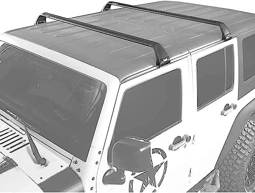 Dachgepäckträger-Querträger für Jeep Wrangler JK JL Unlimited 2007-2020, Rost- und diebstahlsicherer Dachträger aus Aluminium Schön und langlebig