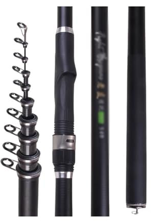 GLigeT Fishing Rod Angelrute Carbon Fiber 4,5 m/5,4 m/7,2 m Teleskop Karpfen Angelrute Rock Angelrute Angelrute(4.5m)