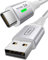 INIU USB C Charger Cable 2m White 3.1A Type C Cable Fast Charging, Braided USB A to USB-C Phone Charger Cable USBC for iPhone 16 15 Pro Samsung Galaxy S22/S21/S20/S9 Huawei P9 Pixel 7/6 iPad etc.