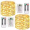 Pack of 2 10M Battery Operated Fairy Lights with Remote Control, 8 Modes 200 Dimmable LEDs String Lights for Lawn, Patio, Bedroom, Halloween, Christmas Home Decor (Warm White)