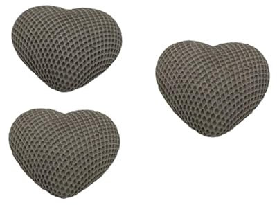 Herzformen aus Beton, Set mit 3 Stück | Dekoration aus Beton | Herzen | Liebe | Deko