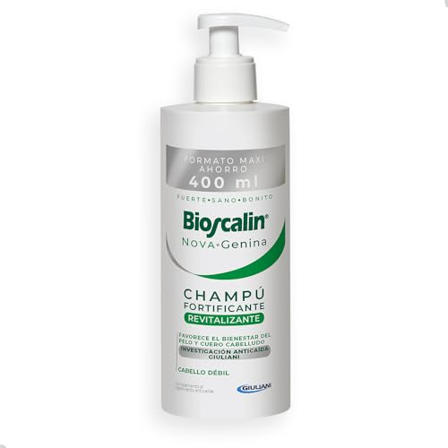 BIOSCALIN CHAMPU FORTIFICANTE REVITALIZANTE 400 – Shampoo, das Haar und Kopfhaut schonend reinigt, eignet sich für die tägliche Haarpflege zu Hause und eignet sich für alle, die im Alltag auf bewährte