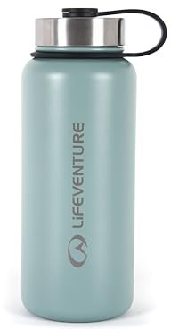 Lifeventure 1 Litre Vacuum Insulated Stainless Steel Water Bottle with Leak Proof Screw-Lid and Powder Coated Outer, Blue