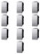 10x Pulsante doppio saliscendi, tapparelle, avvolgibili, Modulo Grigio, Compatibile Con BTicino Living, frutti, interruttori, pulsanti, deviatori, sensori, Per Placche originali e compatibili