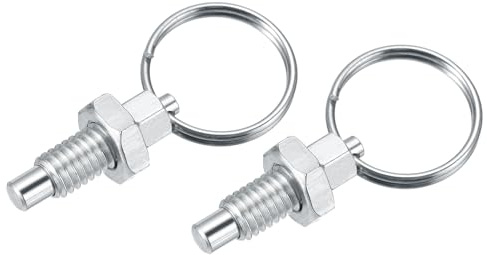 PATIKIL 2 Pcs Perno Con Anillo De Tracción M6x1 Acero Inoxidable Perno Indexable Retráctil Con Resorte Pernos Manuales Para Equipo