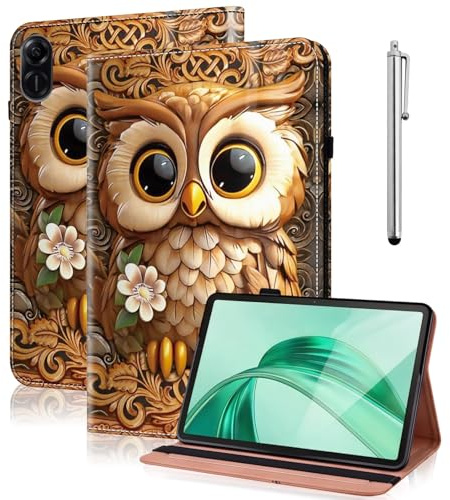 GLANDOTU Case for Honor Pad X8a 11 inch 2024 Tablet Cases, Multi-View Slim and Lightweight PU Leather Tablet Cover with Flip Stand for Honor Pad X8a -Brown Owl