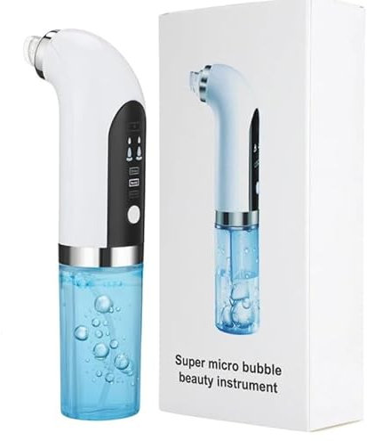 Aspirateur de Points Noirs Visage Hydrafacial – Appareil Nettoyeur de Pores Électrique Anti-Acné avec 6 Têtes, Soin Peau Grasse et Sensible, Extraction Comédons, Rechargeable USB (A)