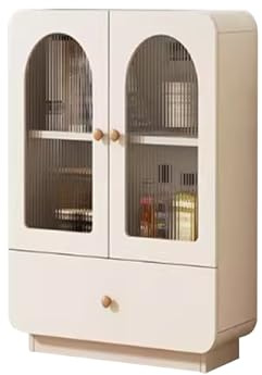 Vitrine en métal avec portes en verre, parfaite pour les objets de collection, idéale pour le bureau, le salon, la cuisine et le garde-manger