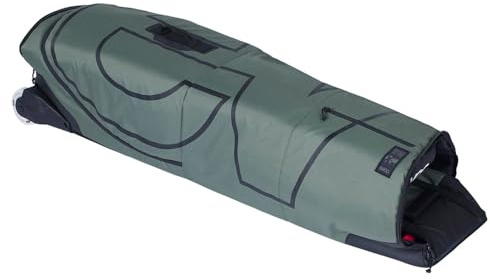 EVOC BIKE BAG borsa da trasporto leggera per biciclette (valigia con ruote per biciclette da corsa, gravel, XC, FR, enduro, DH, ≤29; con BIKE BLOCK per una posizione stabile), Dark Olive