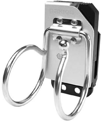 Jiuvaso Gancio per cintura portautensili con anello porta martello, gancio professionale per cintura da lavoro, per attrezzi a risposta rapida per