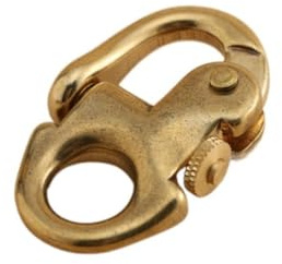 Serenophile Messing Schnellverschluss Schäkel - Navy Karabinerhaken für Taschengurte, Schlüsselanhänger & Ausrüstung, 4,8 x 1,2 cm, Gold-Finish, Heavy Duty Tactical Fastener