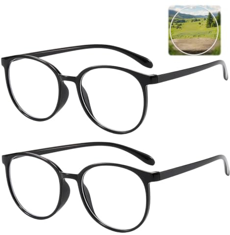 JazRvr 2 Stück Autofokus Brille Mit Selbsteinstellung, Intelligente Lesebrille, Brille Mit Automatischer Sehstärke Für Bildschirmarbeit