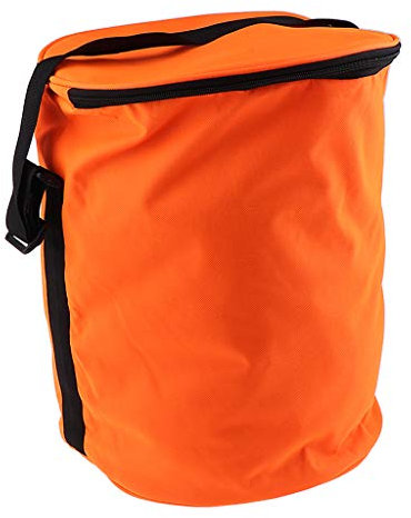 Baoblaze Runde Eimer Tasche Sportkorb Sport Tennisbälle Speicher Handtasche, Orange, 28 cm