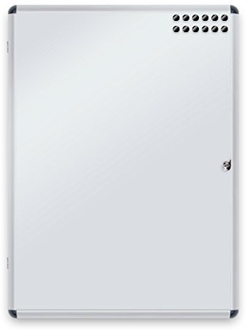 MoB Schaukasten 12xA4 Wetterfest für Innen & Aussen inkl. 24 Magnete & Montagematerial Infokasten Aushang Aushangkasten Magnetische & beschreibbare Rückwand Plakatschaukasten mit Alurahmen & Acrylglas