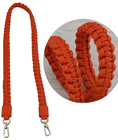 MoreChioce Damen Taschengurt Leder,105cm Schultergurt Schulterriemen Weben Tragegurt DIY Zubehör für Handtaschen Tragetaschen,Orange