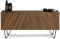 MOBILI FIVER, Emma 4-türiges Sideboard, Nussbaum Canaletto, mit schwarzen Beinen, Made In Italy
