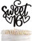 1 Stück Glitzernder Sweet Teenager 16 Cake Topper Süßes 16 Kuchendekoration Jungen Mädchen Happy 16th Birthday Tortendeko Geburtstag Teenager Geburtstag Party Prost Kuchen Dekoendeko Schwarz