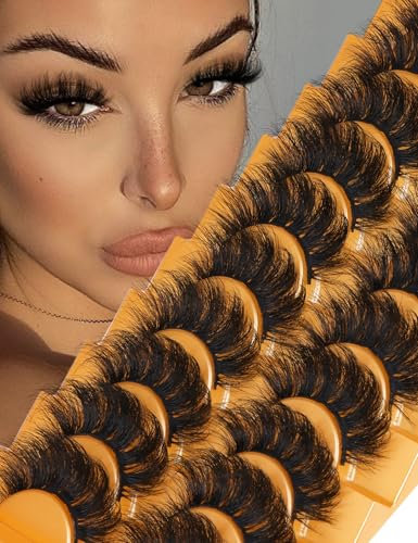 Lot de 10 paires de faux cils aspect naturel moelleux 8D 20 mm de long C Curl Strip Eye Cils réutilisables qui ressemblent à des extensions par Goddvenus