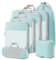 Lannvan Organizador Maleta,Set 7 en 1 de Compression Packing Cubes,Bolsas Organizadoras Viaje,Organizador Equipaje,Organizador Mochila Viaje,Organizador de Maletas para de Viaje,Ropa,Cosméticos,Azul