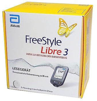 FreeStyle Libre 3 - Lector de diabetes mmol/L (medidor de glucosa en sangre), color blanco