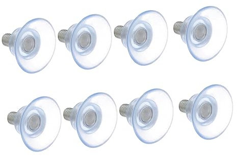 Homoyoyo 8 Stück Wiederverwendbare Becher Für Möbel Kunststoff-pad-schrauben Für Glastüren – Kollisionsbecherhaken Für Die Inneneinrichtung