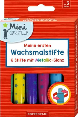 Meine ersten Wachsmalstifte: 6 Stifte mit Metallic-Glanz