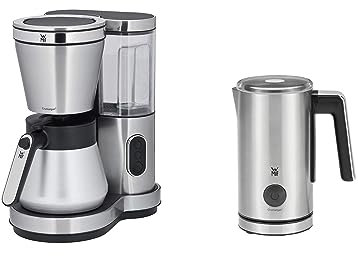 Bundle aus WMF Lono Aroma Filterkaffeemaschine (800W, Thermoskanne, 8 Tassen, Schwenkfilter, abnehmbarer Wassertank, Abschaltautomatik) + WMF Stelio Milchaufschäumer elektrisch 500 Watt, 150-250 ml