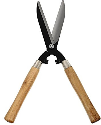 Cisaille à haie de jardin avec manche en bois, cisaille à tailler les buissons de buis, coupe-haie, ciseaux à plantes, sécateur de branches, outil de coupe manuel for arbres à fleurs