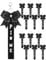 Landical Cheer Pin Me Ribbon Cheerleader-Band, Schlüsselanhänger mit Strass-Schleife für Cheerleader-Tasche, Rucksack, Schwarz, 12 Stück