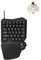 LEMOKEY X0 - Teclado para juegos con una sola mano, teclado QMK con cable retroiluminado rojo con 35 teclas, reposamanos de silicona, teclas de doble disparo brillantes con interruptor mecánico marrón