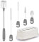 ALINK Bottle Brush Cleaning Set with Storage Holder, Straw, Nipple, Lid Brushes for Stanley 40/30 oz Cups, Glasses, Black