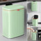 Hanging Kitchen Compost Bin 8 Liter/2.1 Gallon, Small Trash Can with Detachable Inner Bucket for Cupboard/Countertop/Bathroom/Camping/Office/Camping (Green-8 Liter)