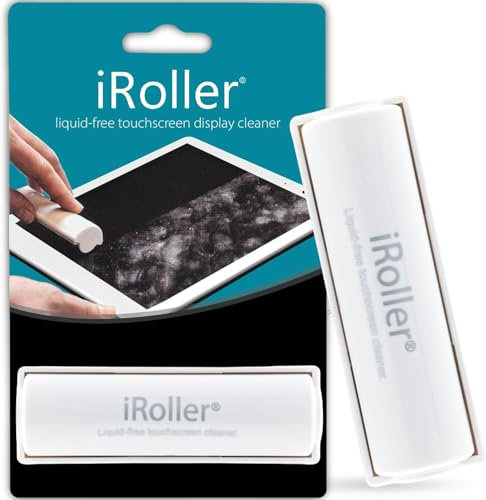 Screen Cleaner by iRoller - No Need for Spray or Wipes - Liquid Free iPad Screen Cleaner Roller Tool - Washable & Reusable - Phone Screen Cleaner Ideal for iPhone, Laptop, Computer Touchscreen - 3.5