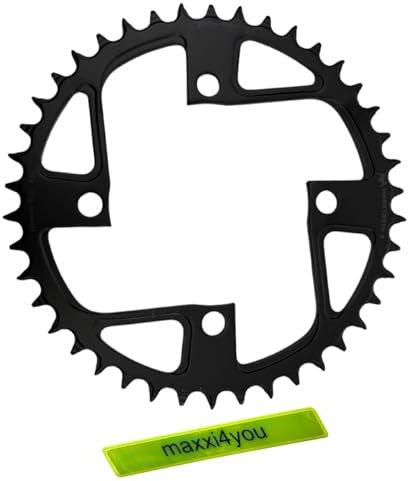 FSA Bosch Megatooth Kettenblatt 42 Zähne 4-Arm Stahl in Schwarz inkl. maxxi4you Reflexband