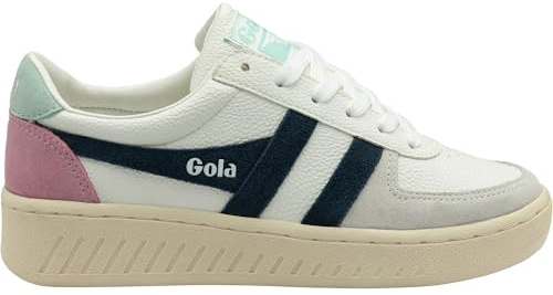 Gola Women's Grandslam Trident Sneaker, White/Navy/Surf, 7.5