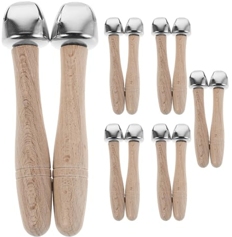 Holz Einzelstab Rassel 10 Stück Metall, Portable Rhythmusförderung