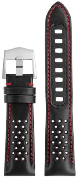 Generisch Kalbsleder-Armband, 21 mm, kompatibel mit Omega Super Moon Dark Side Apollo 8 Series Herren-Uhrenarmband 311.92 311.92.44