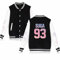 Dolpind BTS Love Yourself Baseballjacke Bangtan Boys Merchandise Jimin Jungkook Hoodie, Damen Mädchen Jungen, SUGA 93 Schwarz, Small