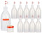 10x Bouteilles en plastique 500 ml de LDPE, naturel, G25, bouchon compte-gouttes, sangle de retenue rouge et bouchon