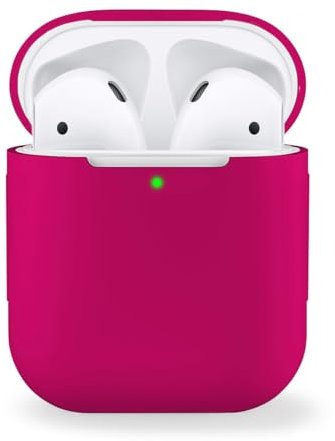 MyGadget Estuche de Silicona Suave Compatible con Apple Airpods 1 y 2 Generación - Funda Protectora para Auricolares - Case Anti arañazos - Viola