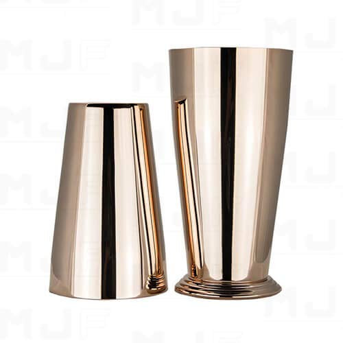 Mjflair YukIWA UK Bar Ensemble shaker à cocktail lesté en étain (miroir or rose)